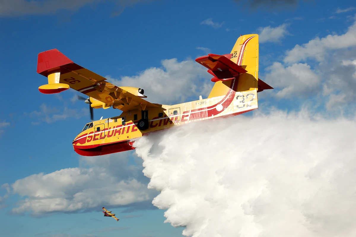 Drone hits firefighting airplane over LA