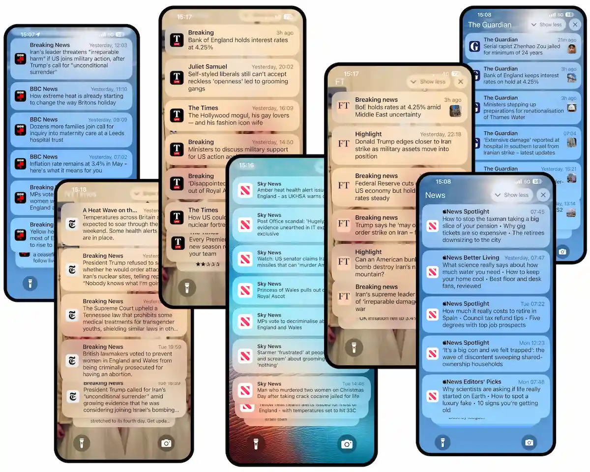 Too many news alerts on smartphones