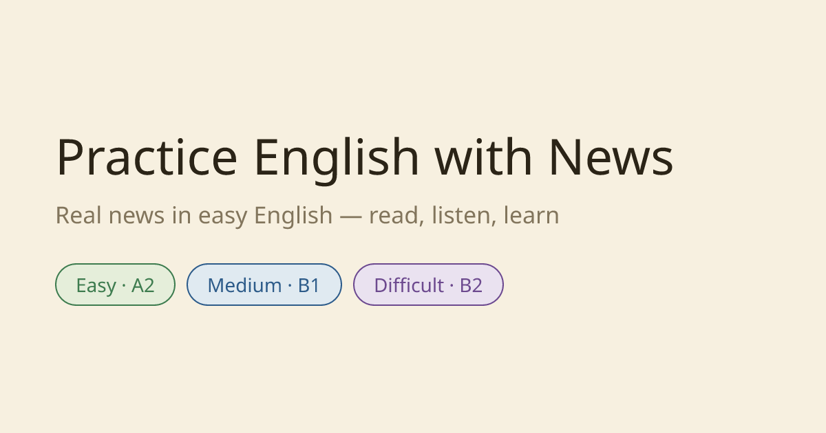 Entertainment News — Difficult (B2) - Practice English with News